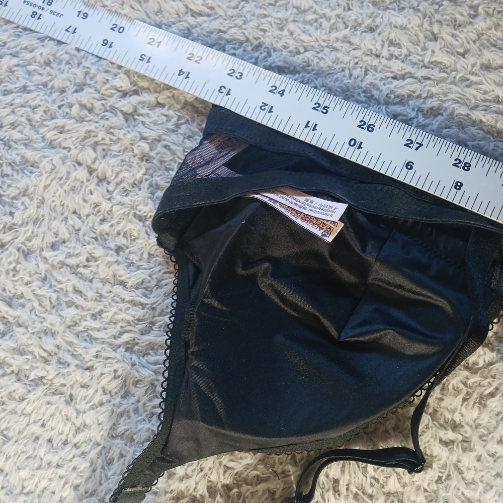 Victoria's Secret Lace Bralette L Triangle‎ Lightly Lined Adjustable Sheer Trim - Picture 4 of 6